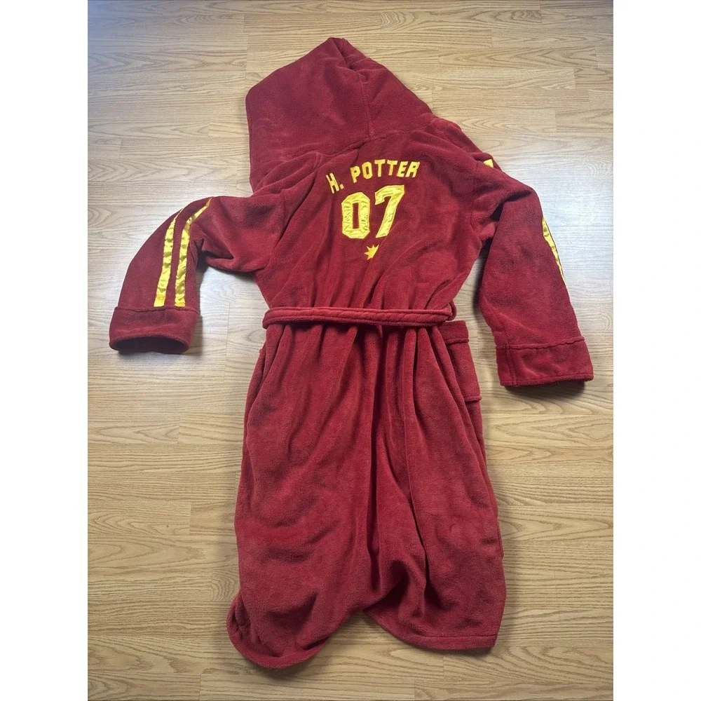 Harry Potter Gryffindor Embroidered Plush Hood Robe Unisex One Size Red/Yellow